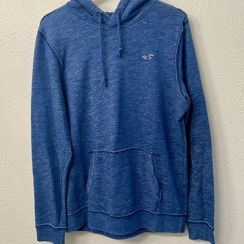Hollister Classic Heathered Blue Hoodie, Men’s size M